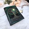 Tree & Moon Leather Journal, Leather Notebook, Sketchbook, Leather Dairy, Deckle Page Writing Journal, Book Wedding Gift, Personalized Gift.