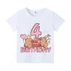 Capybara Child Casual Shirts Cotton Clothes Summer Short Sleeve White T-shirt Tee Anime Top Cute Shirt Cartoon Boy Girl Clothing