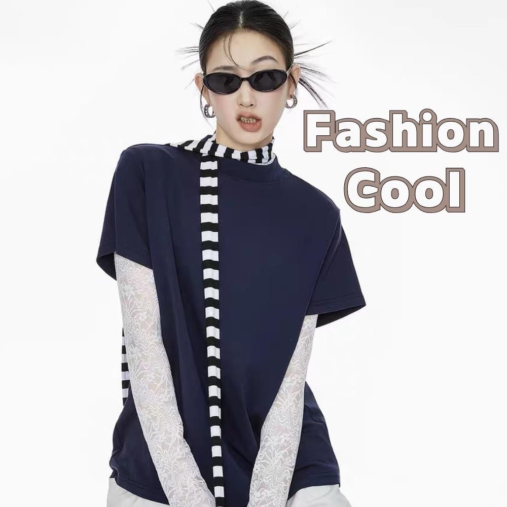 Women Harajuku Cotton Scarves Women's Striped Scarf Y2k Black Grey Stripe Long Scarves Decorative Neckerchief Casual Streetwear