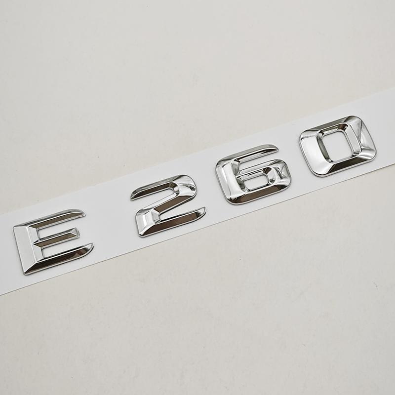 3D ABS Car Letters Rear Trunk Badge Logo E200 E260 Sticker Emblem For Mercedes Benz E Class E200 E260 W213 Auto Tail Accessories AU0