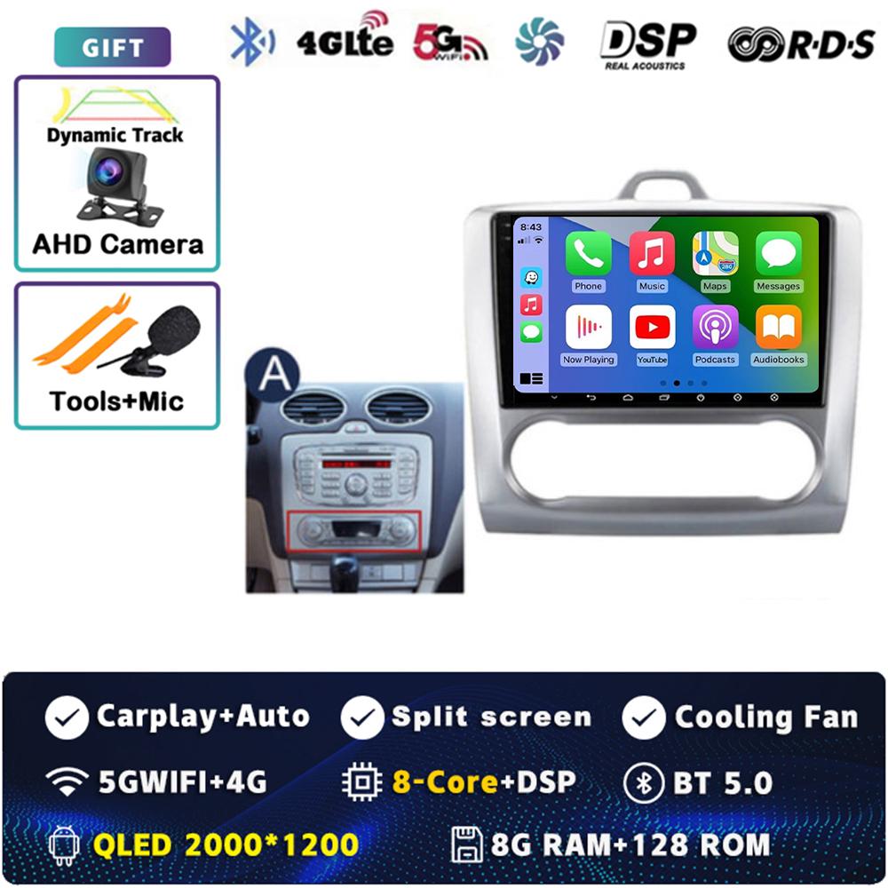 Android 14 Carplay Car Radio for Ford Focus Exi MT AT 2004-2011 Multimedia Video Player Navigation GPS Stereo 2Din DVD Head Unit