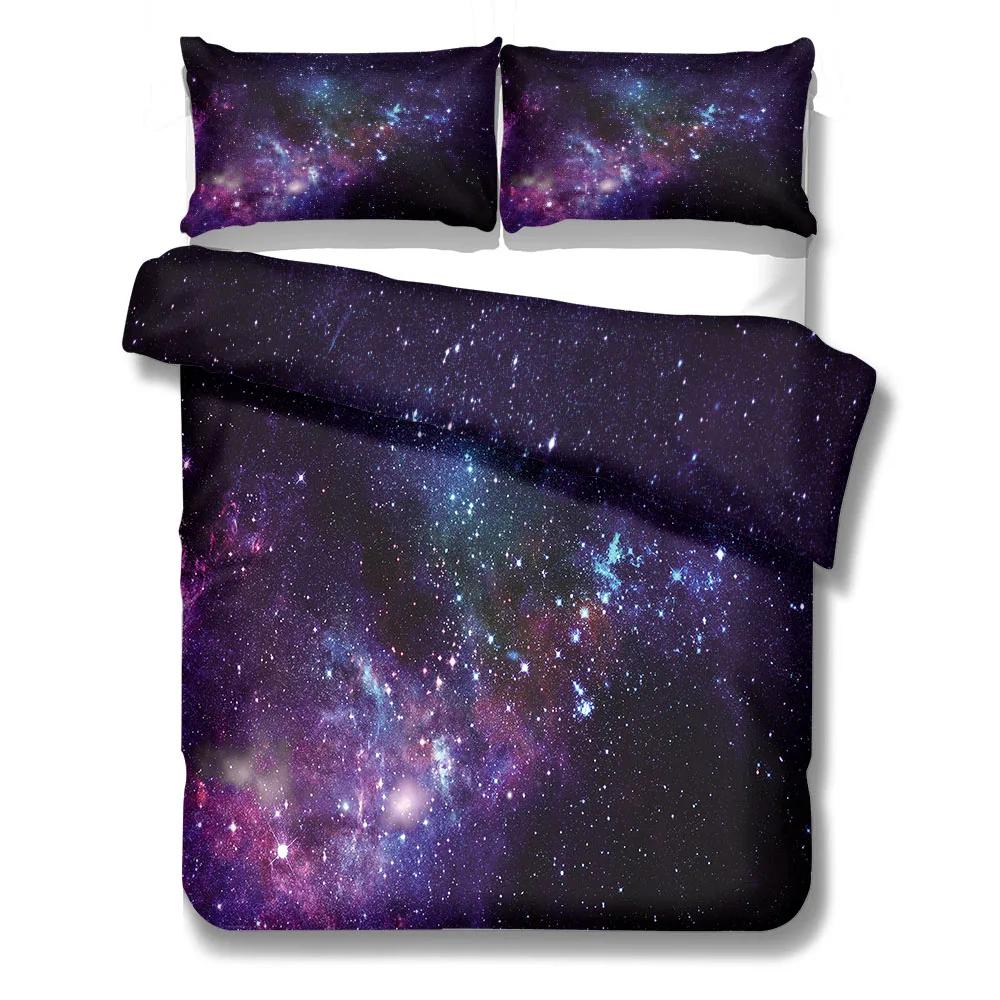 

Комплект постельного белья Star Galaxy Duvet Cover Set King Queen Double Full Twin Single Size EU Twin(135x200cm)