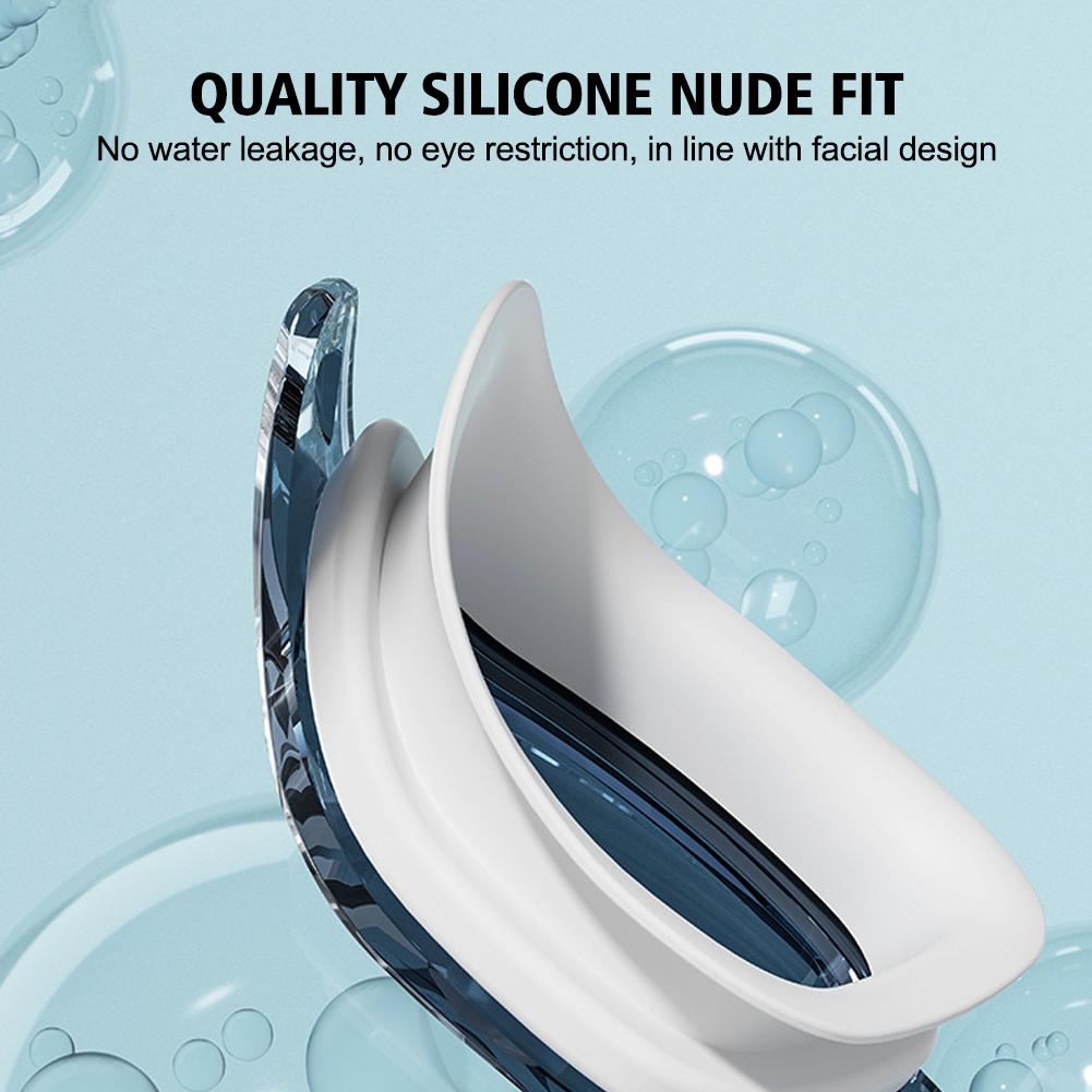 Adjustable Swimming Goggles Adults Big Frame With Earplugs Swim Glasses Men Women Professional HD Anti-fog Silicone Goggles