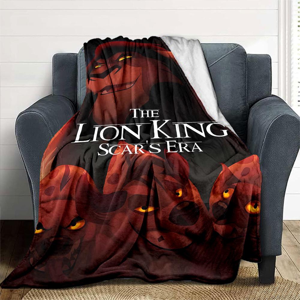 1pc The Lion King Scar's Era Blanket Lightweight Flannel Throw for Sofa Bed Travel Camping Livingroom Office Couch Chair Digital Printing