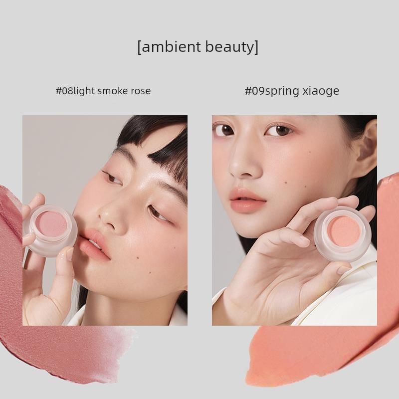 Foreverkey Blush Cream Mud August Apricot Women's New Nude Makeup Natural Highlighting and Contouring Blue Purple Pure Desire
