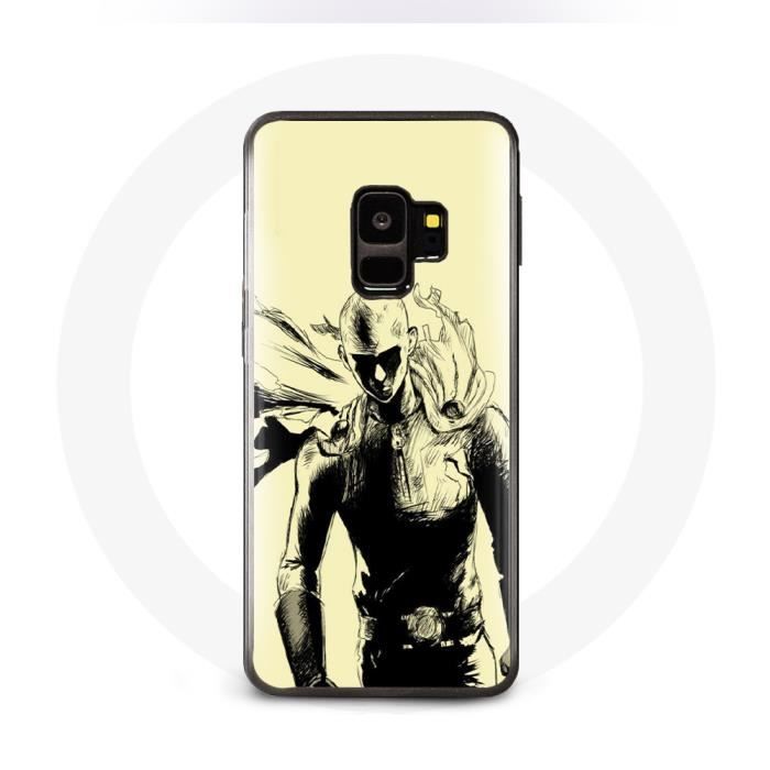 Coque Samsung Galaxy S9 One punch man saitama Noir et blanc