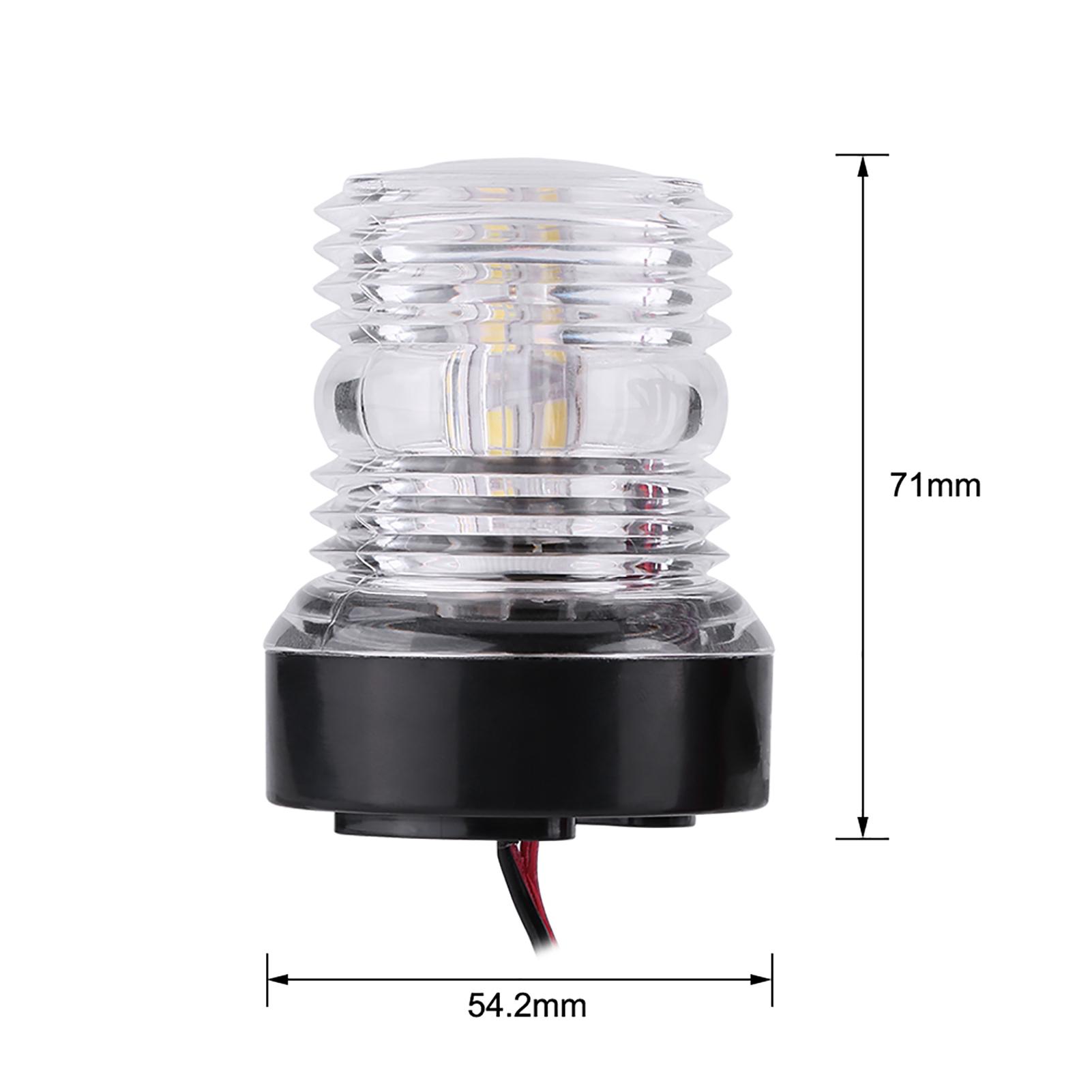 

HD водонепроницаемый 12 В светодиодный навигационный фонарь для морской лодки, яхты, якорный фонарь на 360 градусов, круглый красный, зеленый, белый светодиодный фонарь для лодки 1 шт.