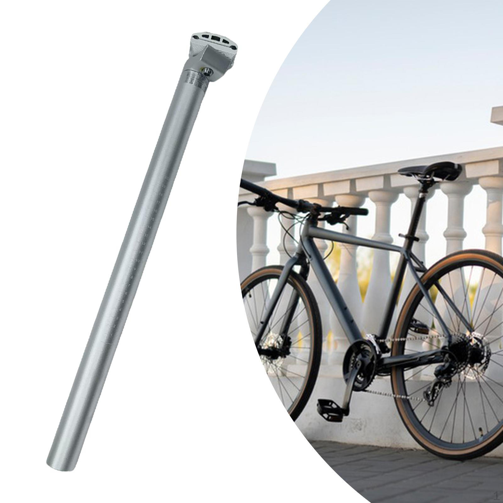 

Seat Post Tube Mount with Scale 3.39cm Diameter Cycling Accessories Shockproof Easily Install Silvery