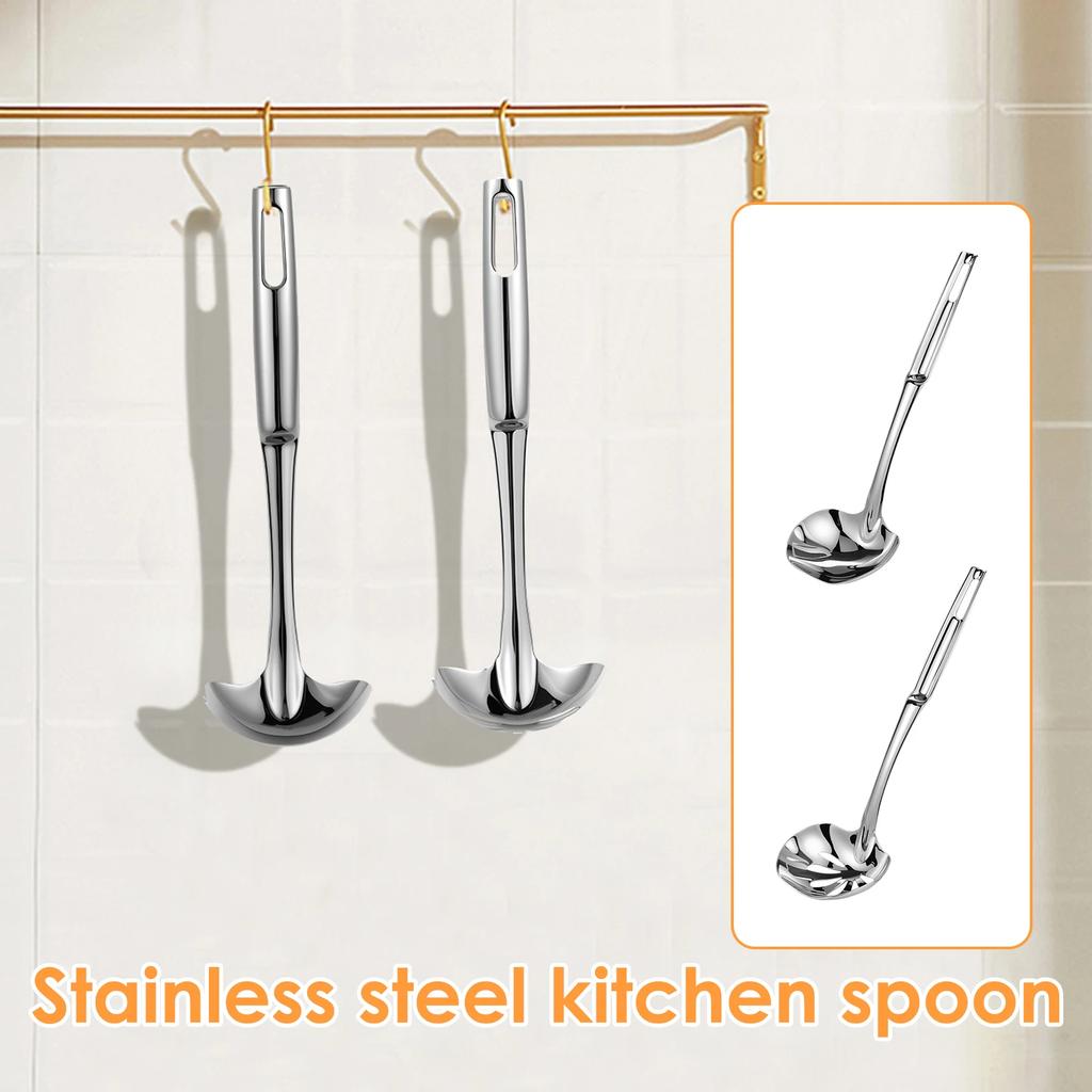 Edelstahl Schöpfkellen Metall Servierlöffel Sieblöffel Hot Pot Ramen Suppenkelle Nudelschöpfer Küchengeschirr Kochutensilien