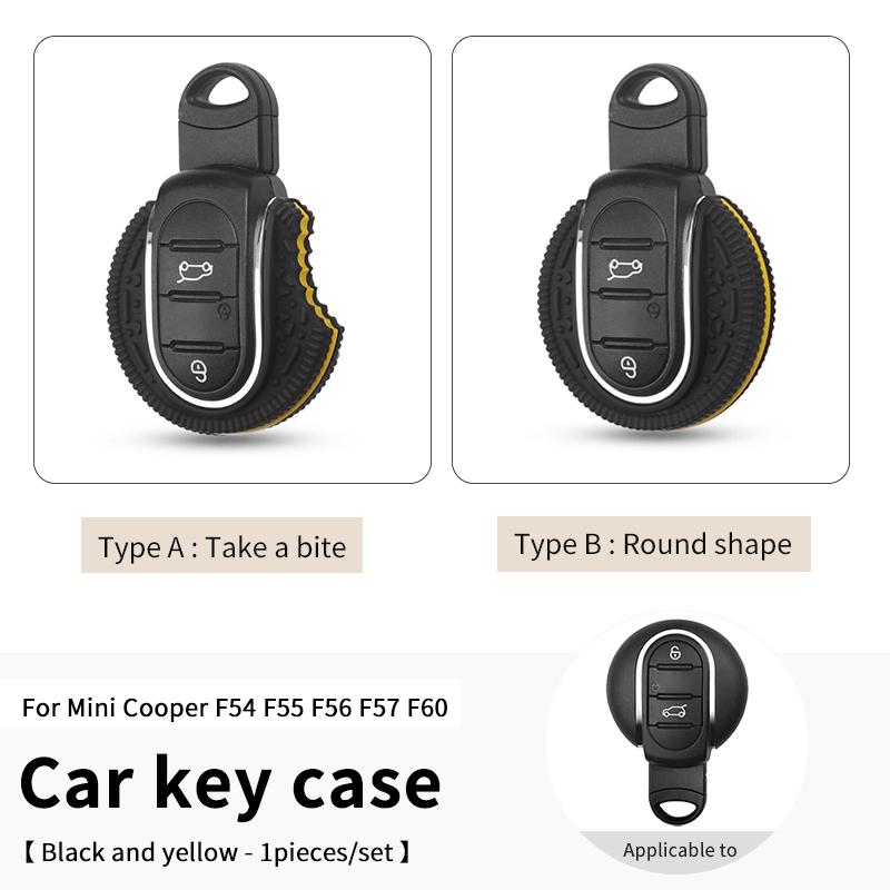 Car Key Case Shell Keychain Decorative For Mini Cooper F56 F55 F57 F54 F60 Countryman Auto Key Protection Car Accessories