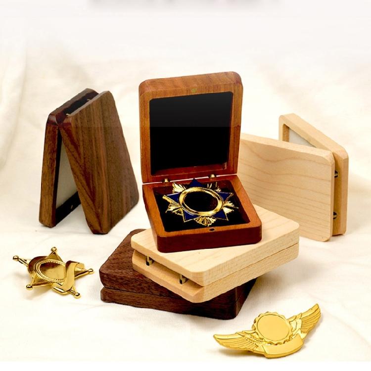 Practical Coin Storage Solution Wooden Medals Presentation Box Jewelry Organizer