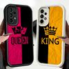 Phone Case for Samsung Galaxy A17 A16 A15 A14 A13 Queen King Couple Theme A56 A36 A26 A55 A35 A25 A54 A34 A24 A53 A33 A23 A07 A0