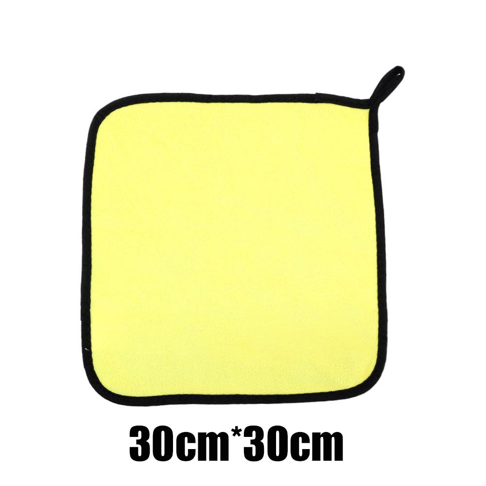 

Салфетка для сушки из микрофибры, суперабсорбирующее полотенце для чистки, профессиональная салфетка для мытья автомобиля со сложенным краем, аксессуары для мытья автомобиля 1PC