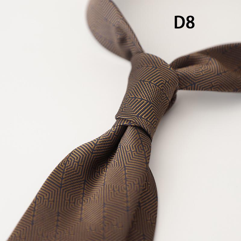 Men's Korean Style Formal Business Ties - Spring/Summer Collection (8CM, Simple Lines, Red/Coffee/Beige Series, Hand-tied)