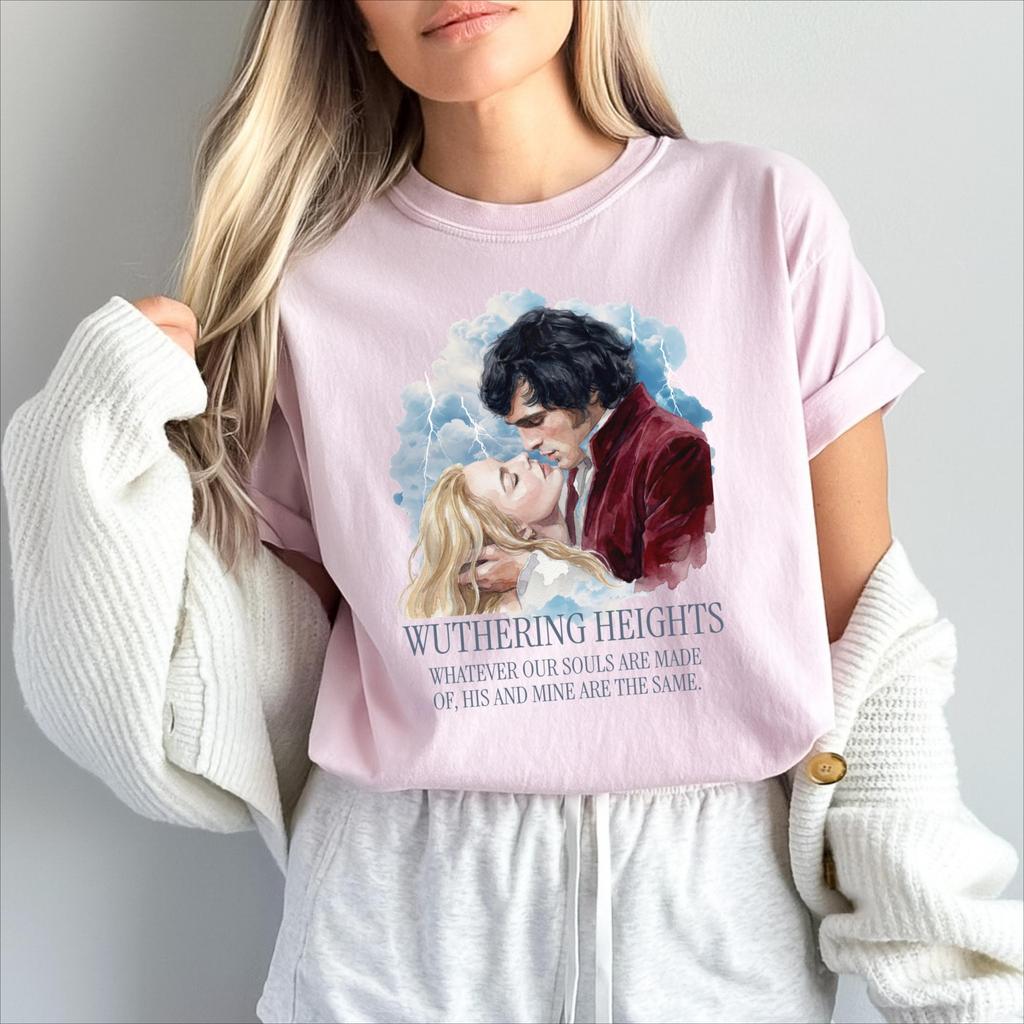 Movie Wuthering Heights Cotton Graphics Tshirt Unisex 2026 Summer New Emily Bronte Oneck Fashion Short Sleeve Unisexs Shirt