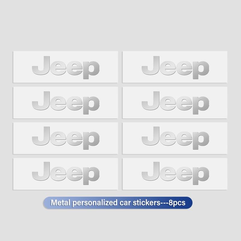 Universal Car Metal Logo Stickers Auto Emblem Decals Styling For Jeep Compass Renegade Cherokee Wrangler JK Patriot Liberty