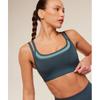 Gymshark Interval Seamless Medium Support Sports Bra Stealth Blue Storm Blue B5c
