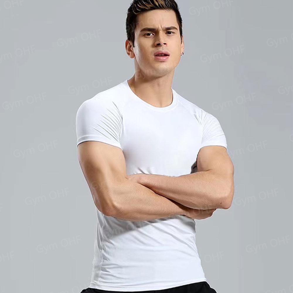 Men's Quick-Dry Compression T-Shirt - High Elasticity, Short Sleeve Fitness Wear