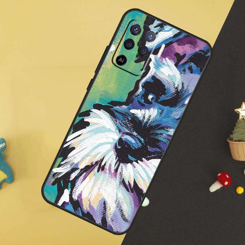 Lovely Dogs Schnauzer Case For Oppo A5 Pro A6 A15 A16 A76 A96 A17 A57 A98 A58 A78 A18 A38 A54 A74 A94 A40 A60 A80