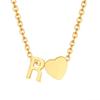 Initial Heart Necklace for Women,18K Gold Plated Stainless Steel Tiny Heart Letter Necklace, Personalized Name Jewelry