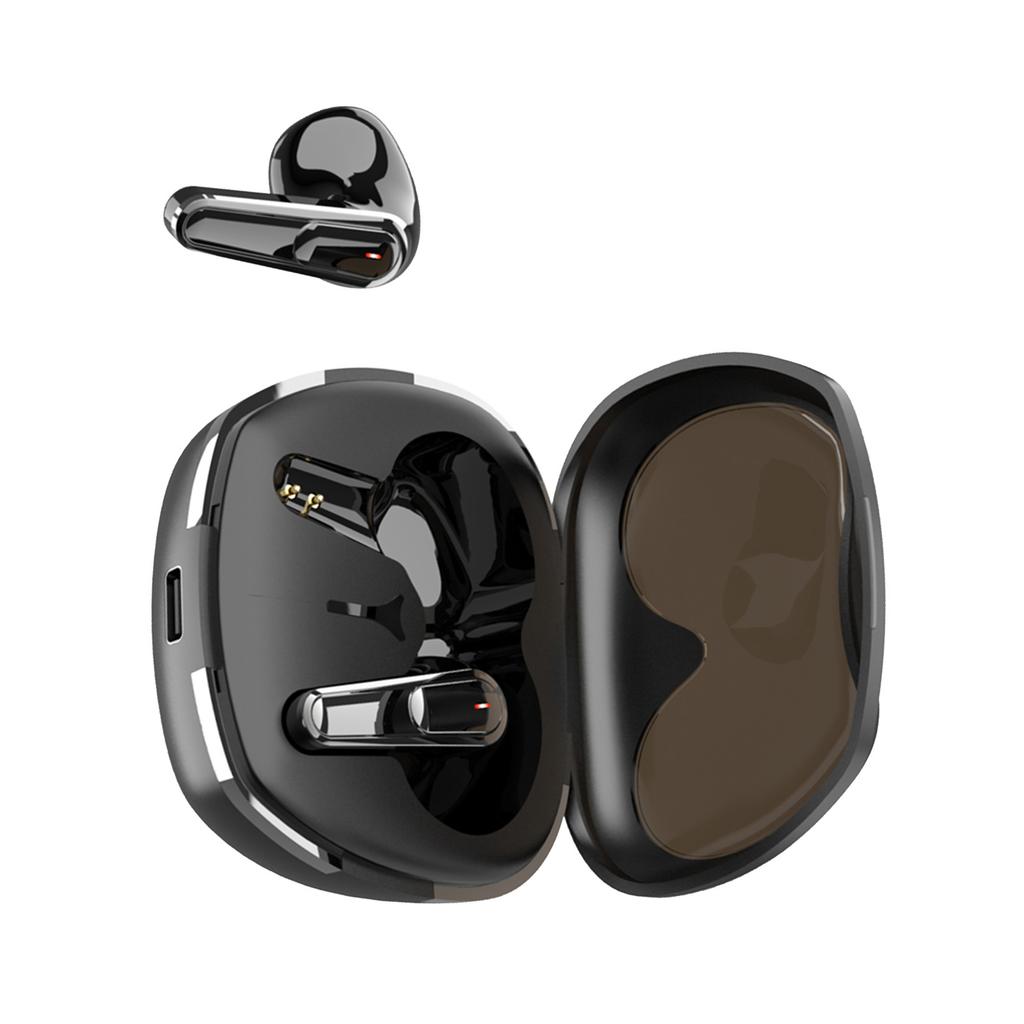 True Wireless 5.4 Earbuds, Half In-Ear Music Headphones, IPX4 Sweatproof Earphone, 150mAh Charging Case, Magnetic Charging, Dual Ear Call, To