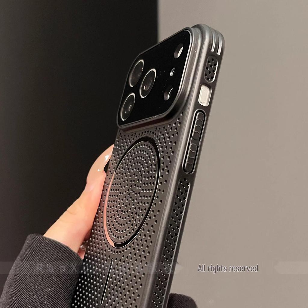 Compatible iPhone 17 Pro Max Case: Heat Dissipation, Magnetic Suction, Thin Ring, Large Window Design