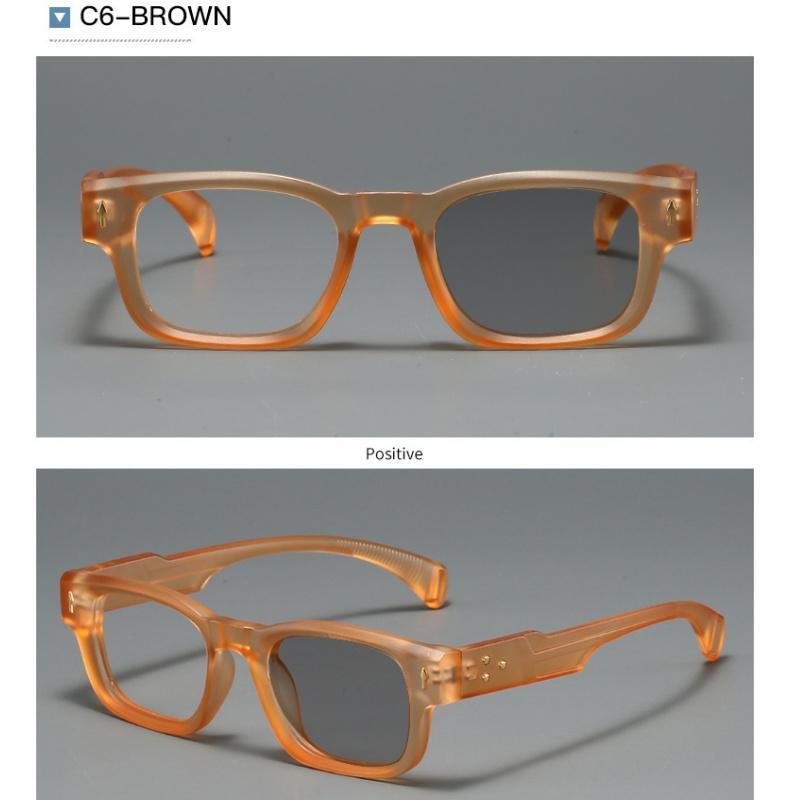 Women's eyewear, men's and women's fashion square frame photochromic glasses