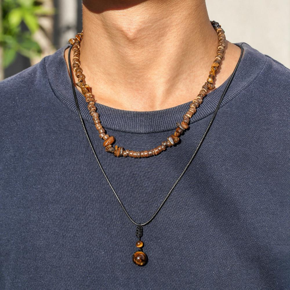 Artificial Turquoise Multilayer Collar Necklace With Geometric Pendant For Boho Women
