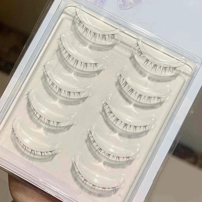 

Manga Lashes 5 пар ресниц Натуральные нижние ресницы Накладные ресницы ручной работы Прозрачная лента Нижние искусственные ресницы Инструменты для наращивания макияжа