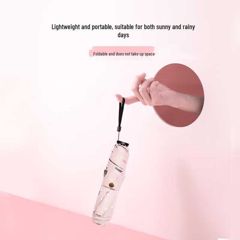 Hongye Ultra-light 146g Mini Portable Sun/Rain Umbrella