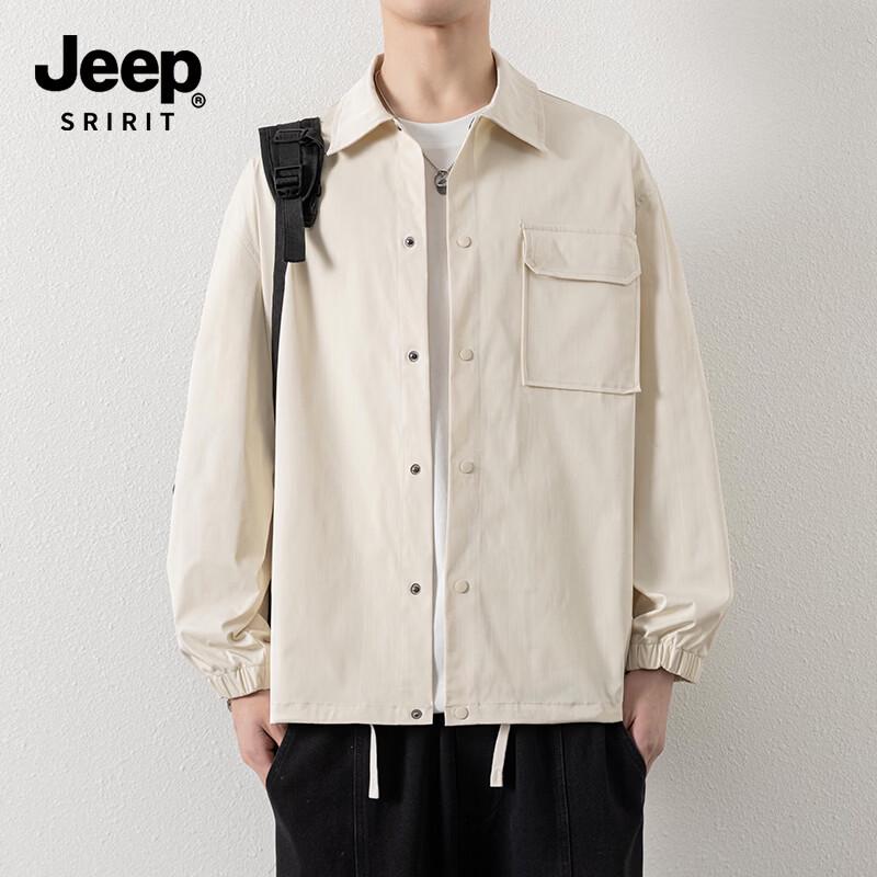 JEEP SPIRIT Men's Casual Lapel Workwear Jacket