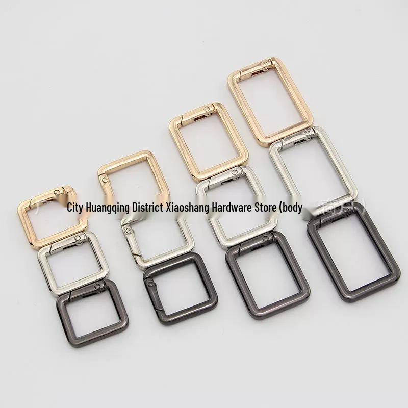 Zinc Alloy Rectangle Buckle Metal Spring Ring Jewelry Connector