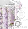 Purple Cute Floral Shower Curtain Color Pink Flower Fabric Bathroom Shower Curtain, Watercolor Cloth Shower Curtain