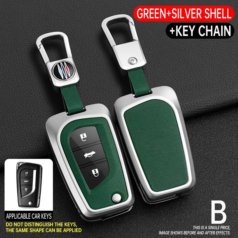 Folding Key Case for Toyota Reiz, Corolla, Levin, RAV4, and Highlander - Protective Cover & Buckle