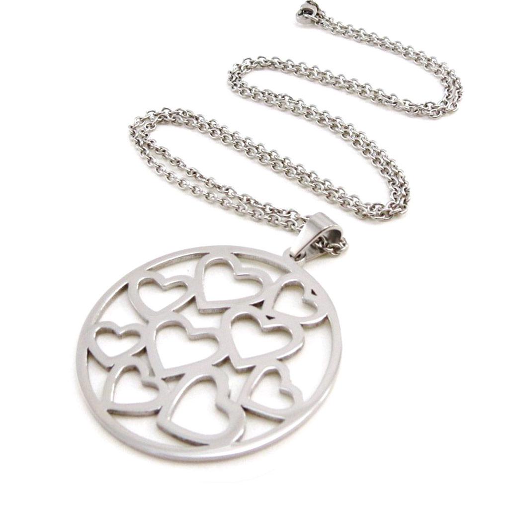 Les Trésors De Lily [I9813] - 'Love' Steel Necklace