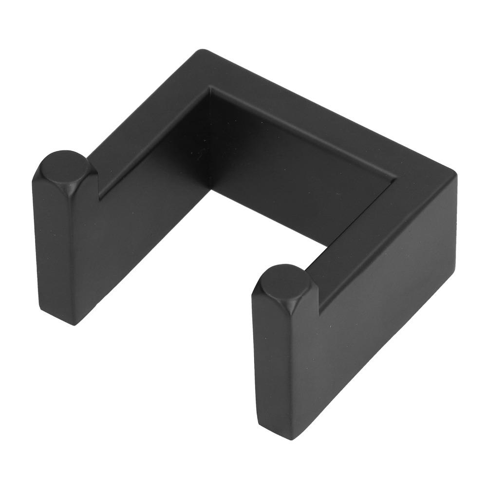 Polished Finish Towel Hook Black Robe Hook Durable Towel Bar Bathroom Kitchen Balcony