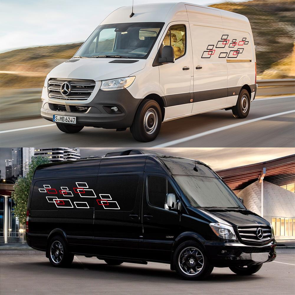 Car Stickers For Mercedes Benz Sprinter W903 W906 W907 313 Tuning Accessories Motorhome Camper Van DIY Graphics Decals