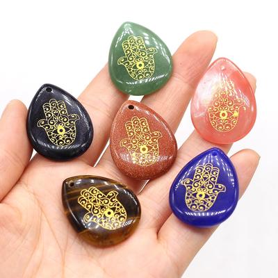 Reiki Wisiorek Naturalne uzdrowienie czakry Reiki Palm Wisiorek w kształcie kropli do tworzenia biżuterii DIY naszyjnik bransoletka akcesoria