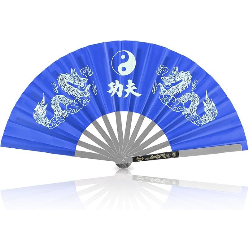 Chinese Kung Fu Tai Chi Fan Martial Arts Dance Folding Fan Stainless Steel Written Kung Fu Fan