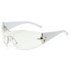 NWOGLSS T1128 Trending UV400 Custom Star Decoration Women Y2K Sunglass