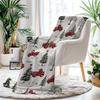 Red Cars Trees Print Holiday Decorations Blanket Soft And Warm Commemorative Blanket for Unforgettable Moments