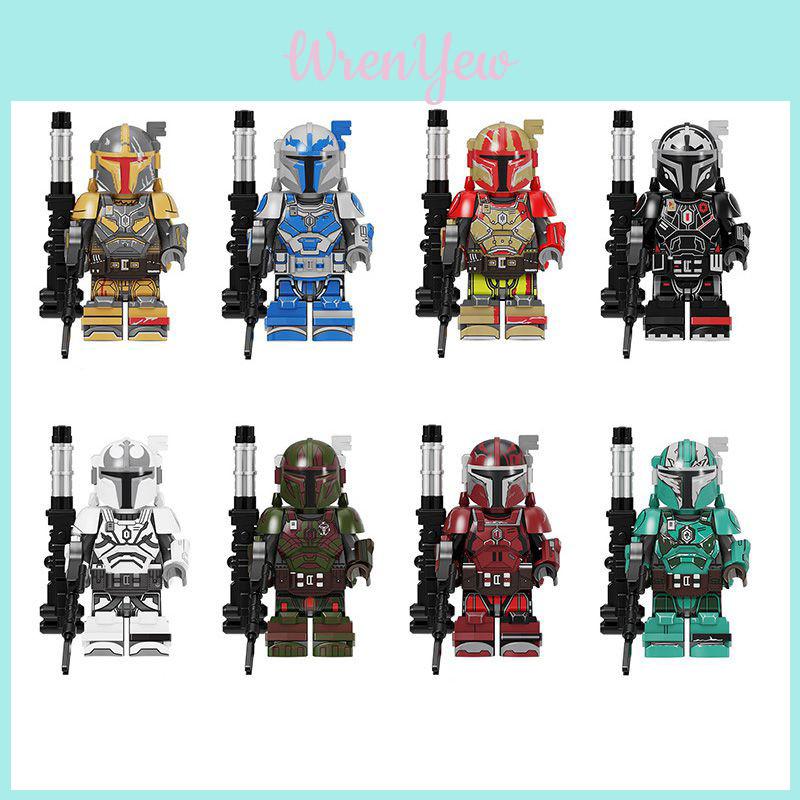 Unique Educational Building Blocks Featuring Heavy Infantry Mandalorian Star Wars Minifigures