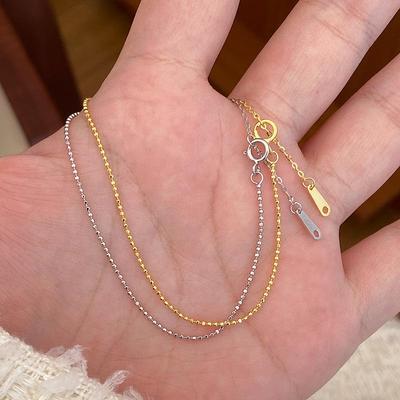 18K Vergulde Sterling Zilveren Kralenarmband: Elegante dames sieraden in Japanse stijl met meerdere lagen