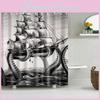Polyester Bathroom Shower Curtain With Custom Print And Logo For Modern Bathrooms