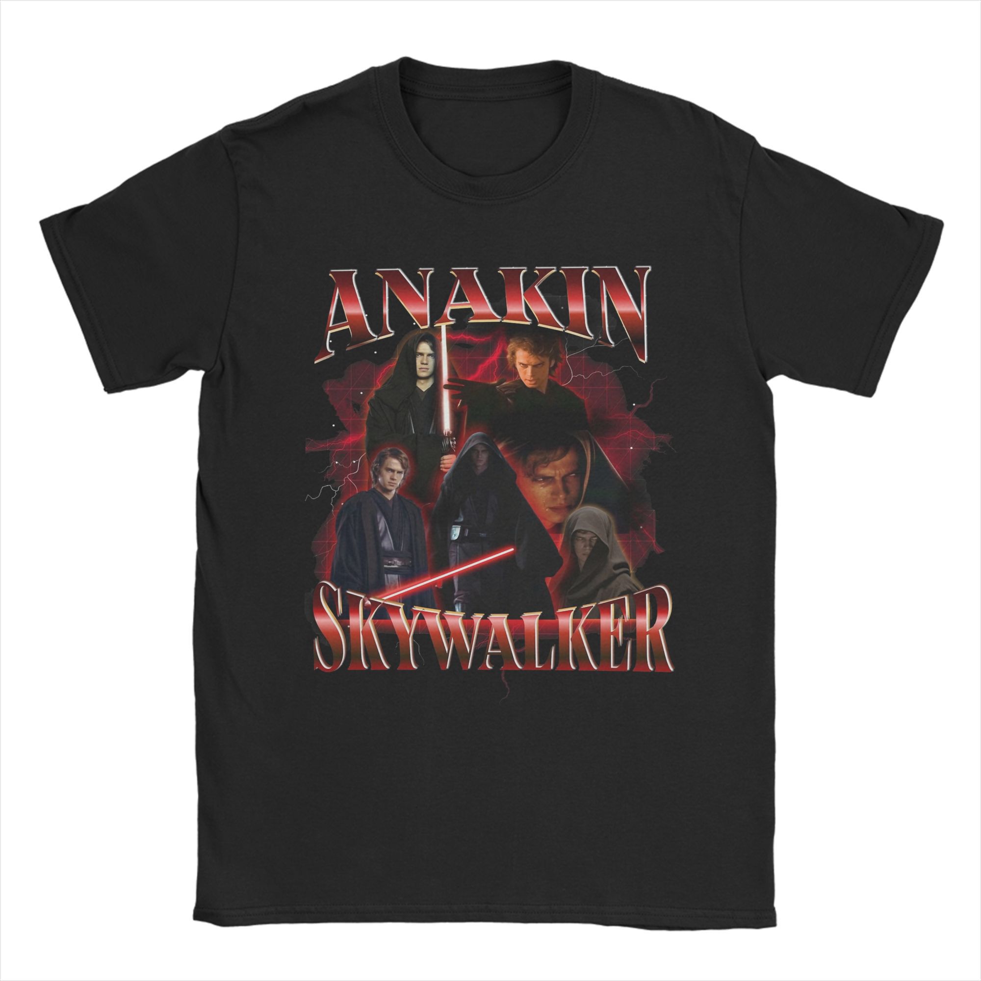 

Men Women T-Shirt Anakin Skywalker Retro Collage T Shirts Hip Hop Movie Summer Tees Vintage Casual Cotton Clothes Plus Size XL