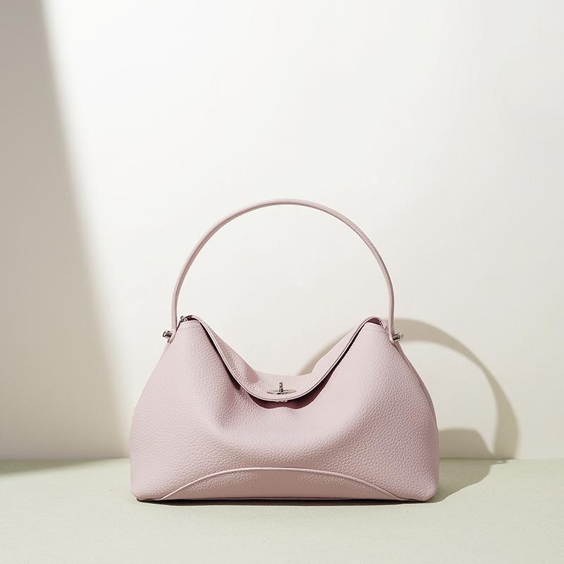 Leather Pillow Bag, Simple and Versatile Women's Handbag, Korean First-layer Cowhide Design Sense, Niche Shoulder Messenger Bag