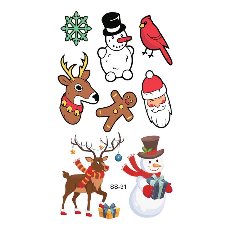 Christmas Fun Face Stickers: Children's Cartoon Tattoo Stickers