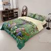 3pcs Easter Happy Cross Green Printed Core free Down Duvet Cover Set Comfortable Bedroom Bedding Decoration Machine Washable