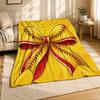 Softball Bow Coral Fleece Blanket