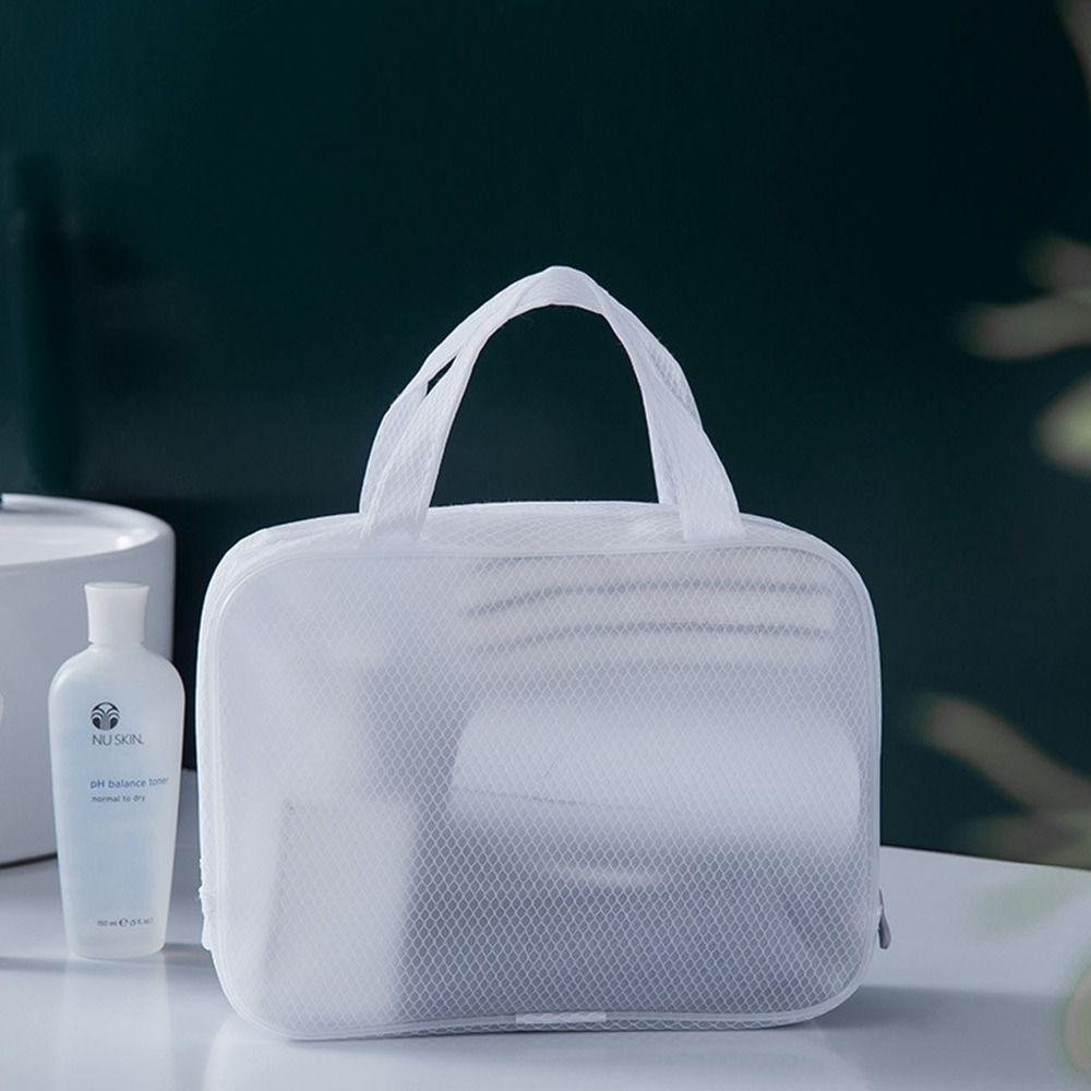 Mesh Cloth Square Bag Makeup Bags Cosmetic Cases Storage Toiletry Bag Mesh Cosmetic Bag Combination B
